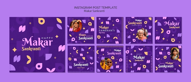 PSD le modèle de conception de makar sankranti