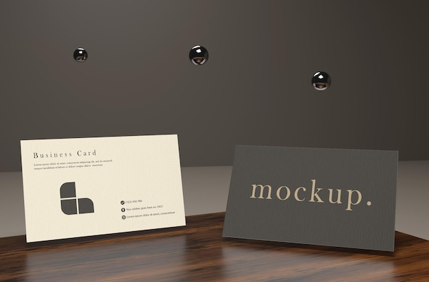Modèle de conception minimaliste de maquette de carte de visite