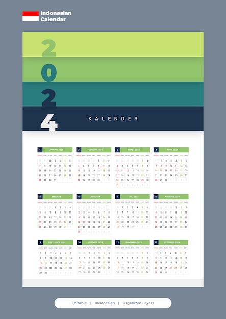 PSD modèle de conception de mur de calendrier