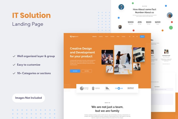 Modèle de conception de page de destination de site Web polyvalent