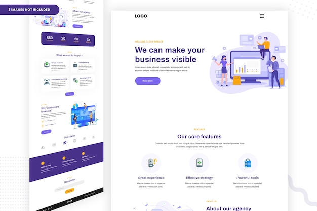 Modèle de conception de page de site Web d'entreprise
