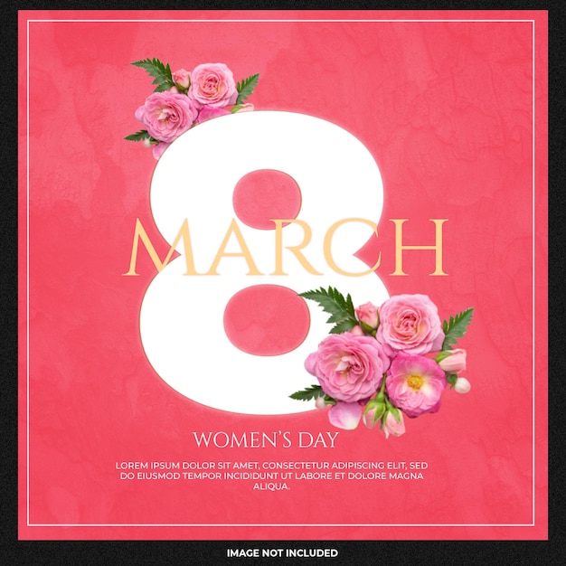PSD modèle de conception de publication instagram pour la journée des femmes