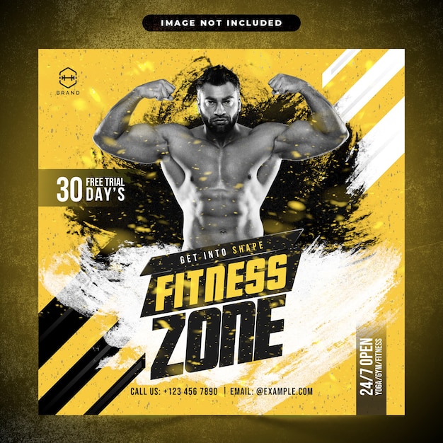 Modèle de conception de publication sur les réseaux sociaux du club de fitness Gym