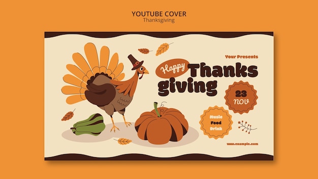 PSD modèle de conception de thanksgiving