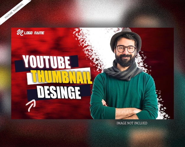 PSD modèle de conception de vignette de vidéo youtube créative