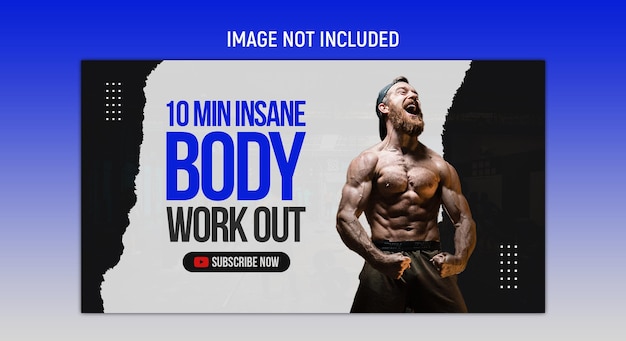 Modèle de conception de vignette YouTube Body Workout