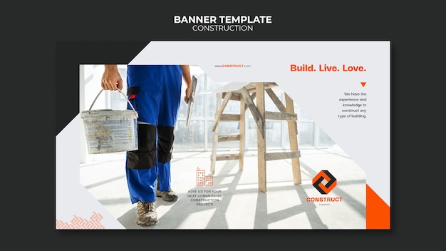 Modèle de construction design plat