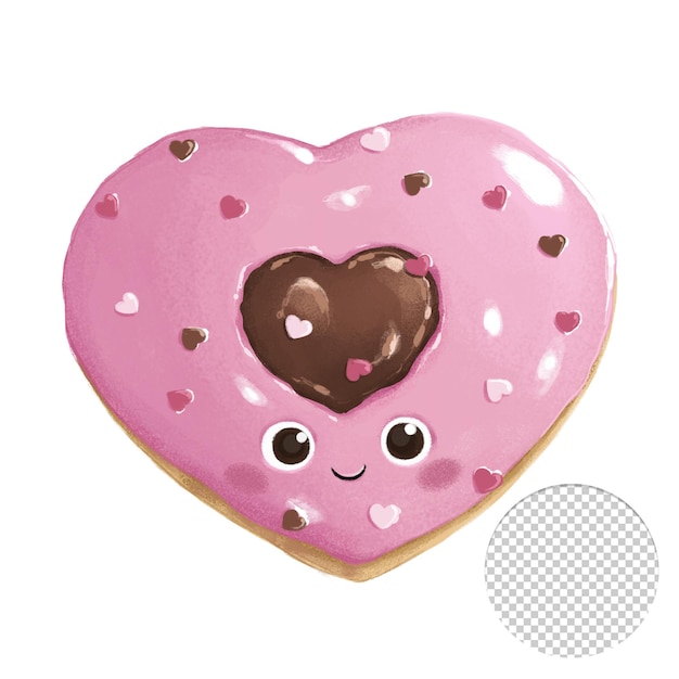 Modèle de cookie coeur Saint Valentin sur fond blanc