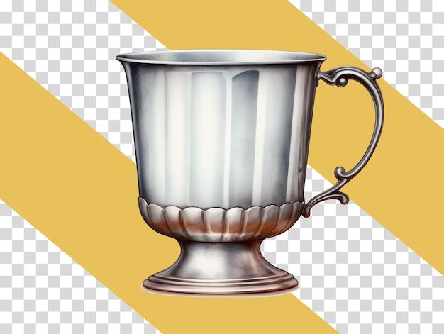 PSD modèle de coupe métallique png sur fond transparent