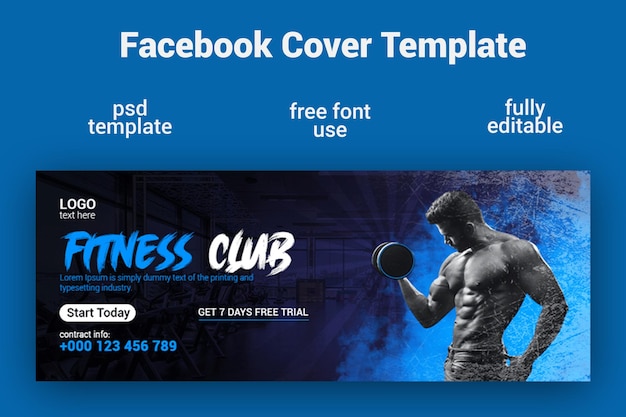 Modèle De Couverture Et De Bannière Facebook De Club De Fitness