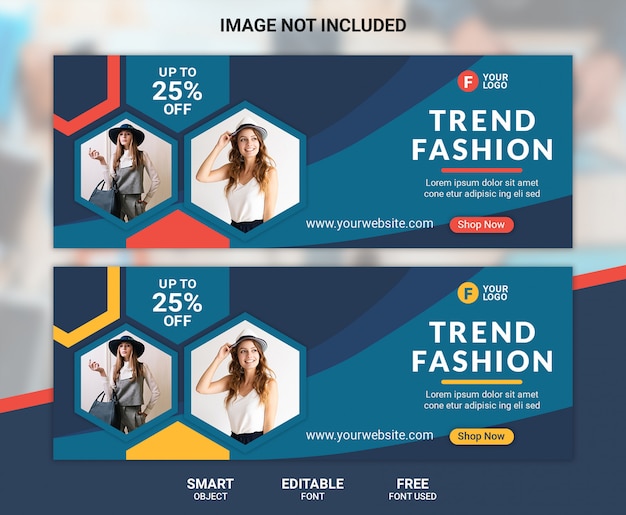 Modèle de couverture ou bannière Fashion facebook