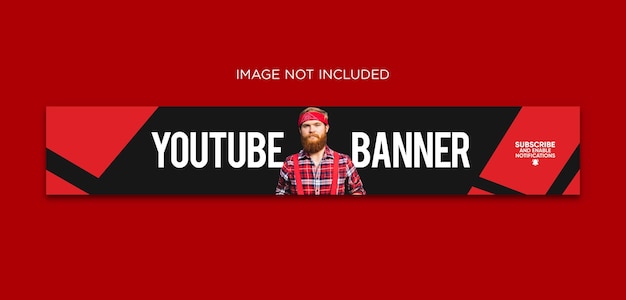 PSD le modèle de couverture de bannière psd de youtube