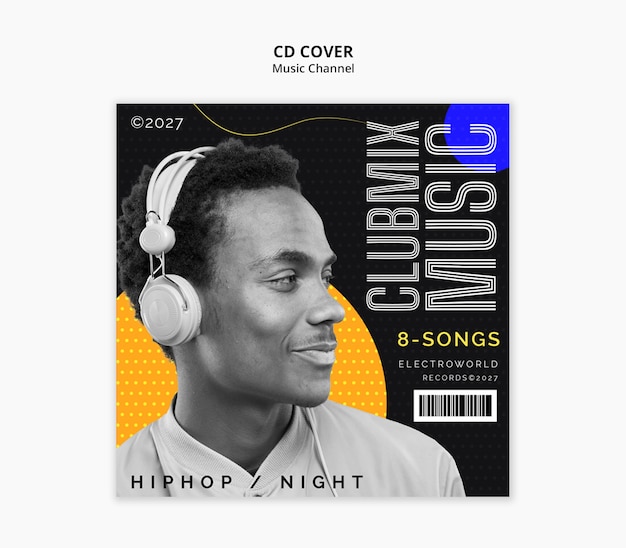 Modèle de couverture de CD de chaîne de musique