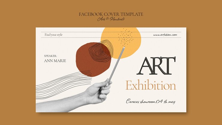 PSD modèle de couverture facebook arts et artisanat