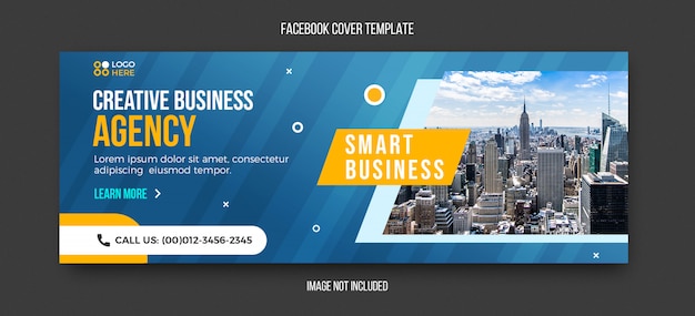 PSD modèle de couverture facebook moderne d'agence