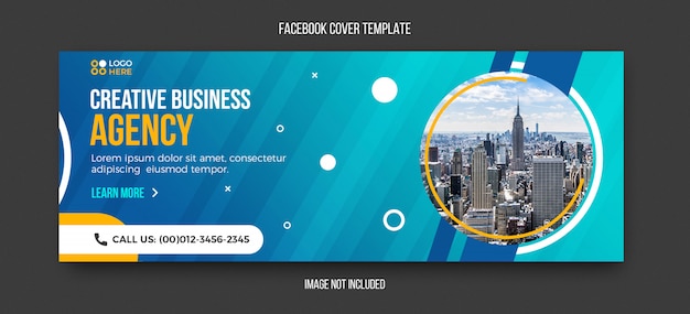 Modèle de couverture facebook moderne d'agence