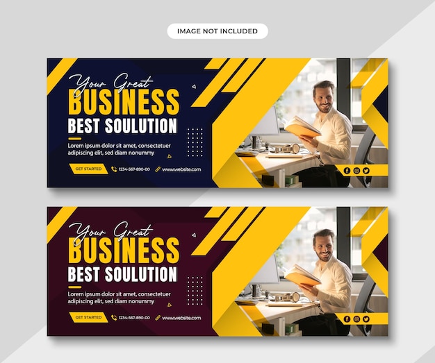 Modèle de couverture Facebook de promotion commerciale et d'entreprise