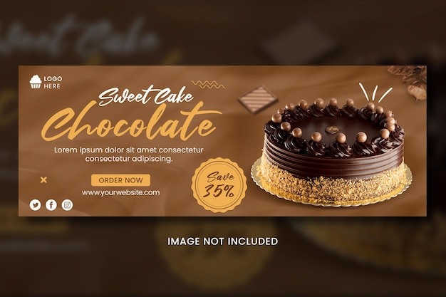 PSD modèle de couverture facebook de vente de chocolat