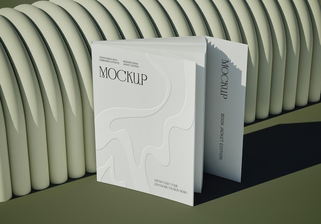 Modèle de couverture de livre en gros plan