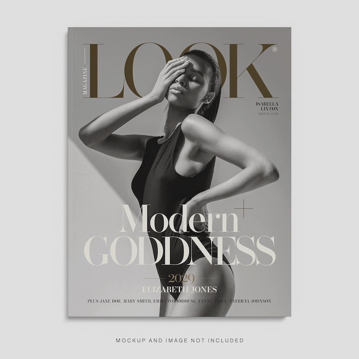 PSD modèle de couverture de magazine de mode conception simple et cool dans photoshop psd