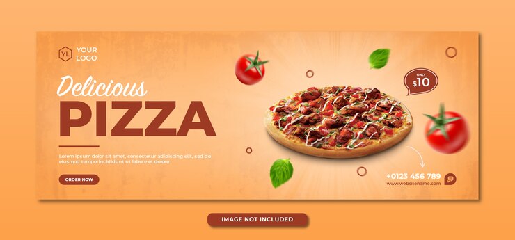 Modèle de couverture de médias sociaux et Facebook de menu alimentaire