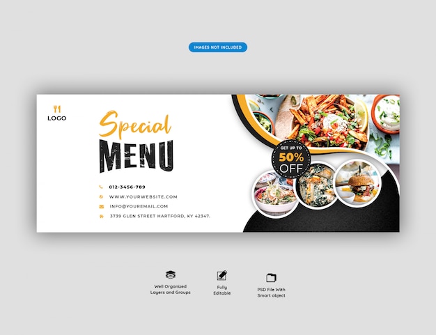 Modèle De Couverture De Menu Alimentaire Et De Restaurant Facebook