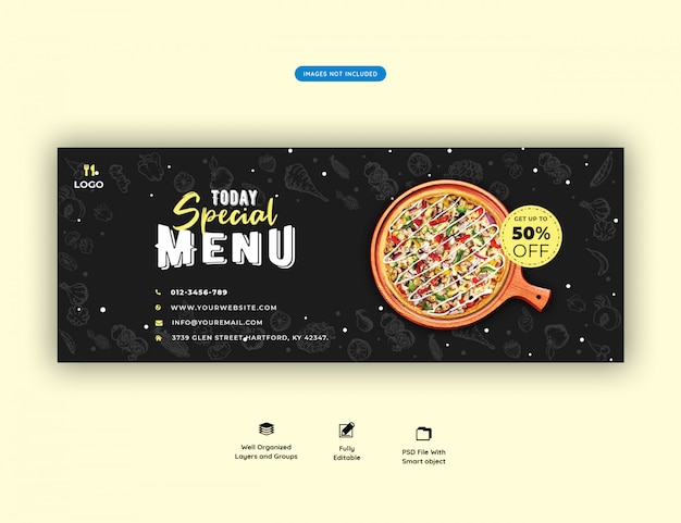 Modèle De Couverture De Menu Alimentaire Et De Restaurant Facebook