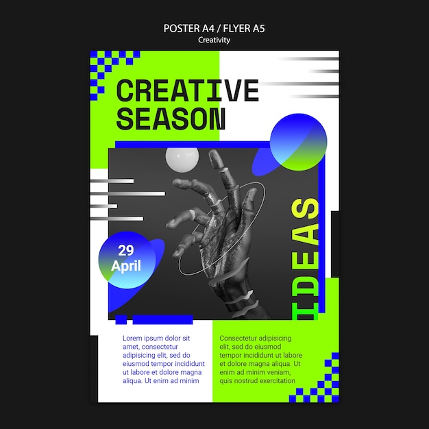 Modèle de créativité design plat