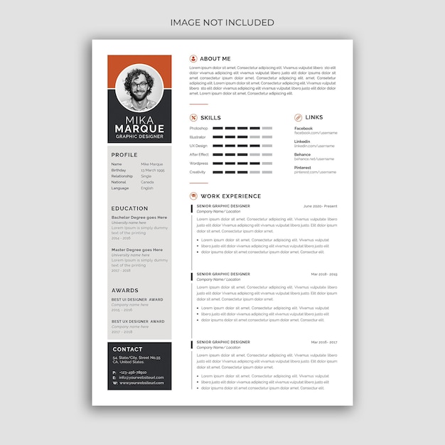 Modèle de CV créatif et moderne