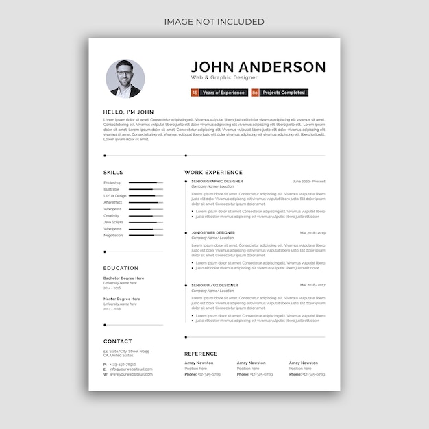 Modèle de CV créatif et moderne