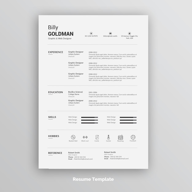 Modèle De Cv Ou De Cv Créatif