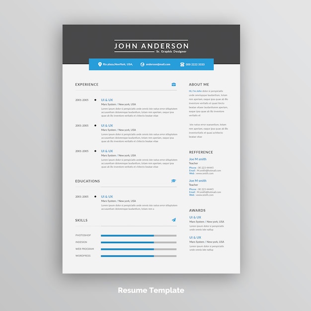 Modèle de CV ou de CV créatif