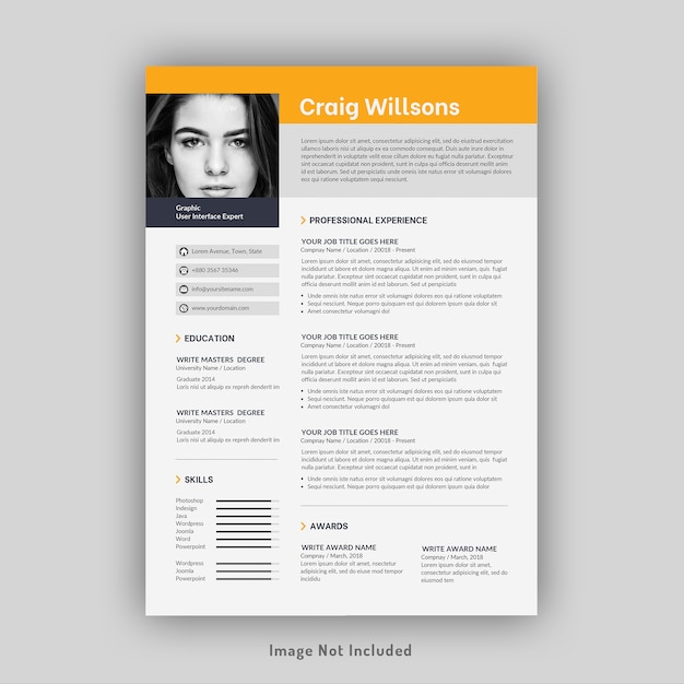 Modèle de CV ou de CV professionnel