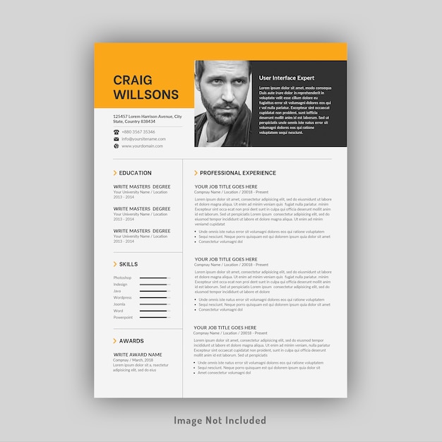 Modèle de CV ou de CV professionnel