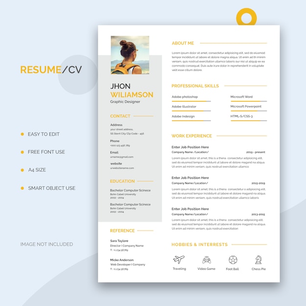 modèle de CV ou de CV