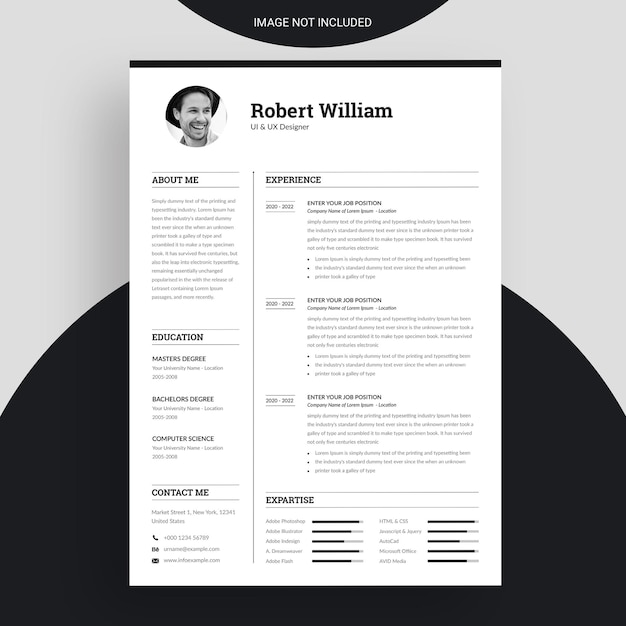 Modèle de CV minimaliste