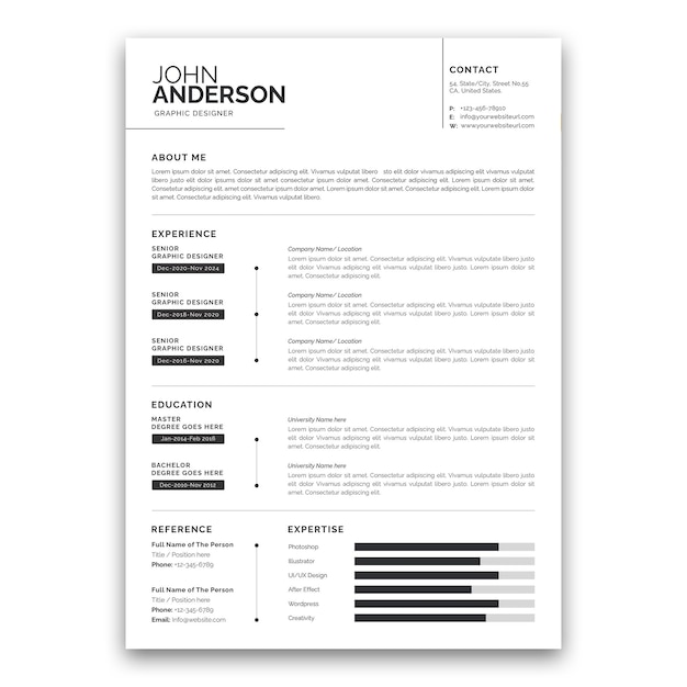 Modèle de CV moderne