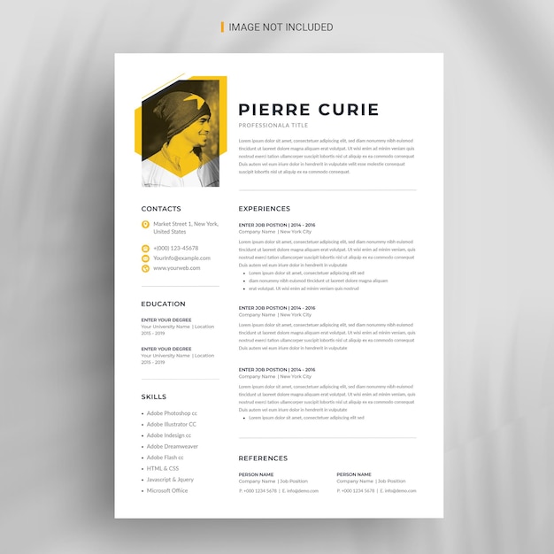 Modèle De Cv Simple Et Moderne