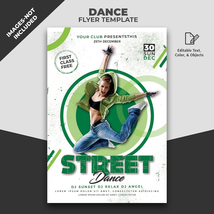 PSD modèle de dépliant de danse