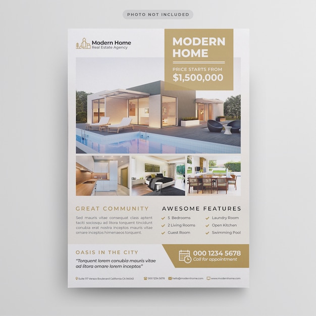 Modèle de dépliant immobilier