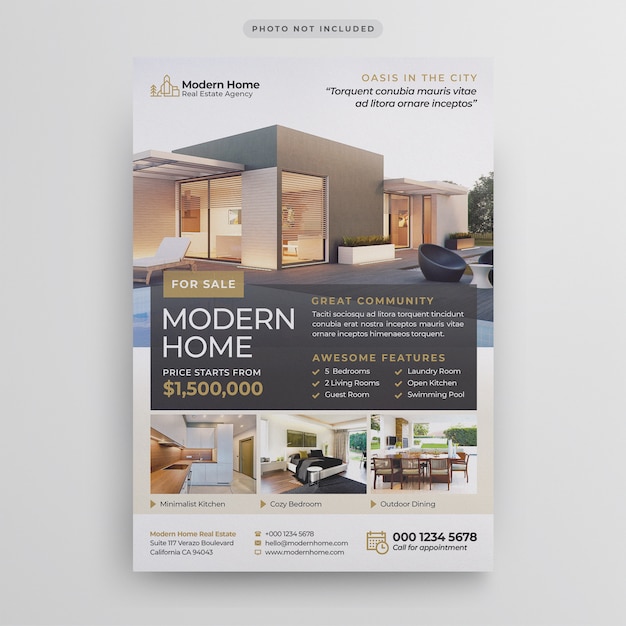 Modèle de dépliant immobilier