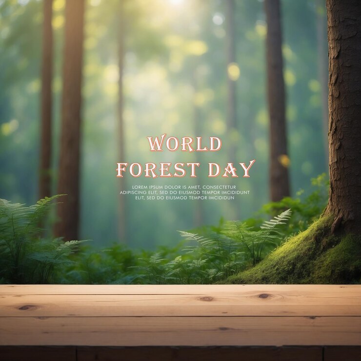 PSD modèle de dépliant pour la journée mondiale des forêts