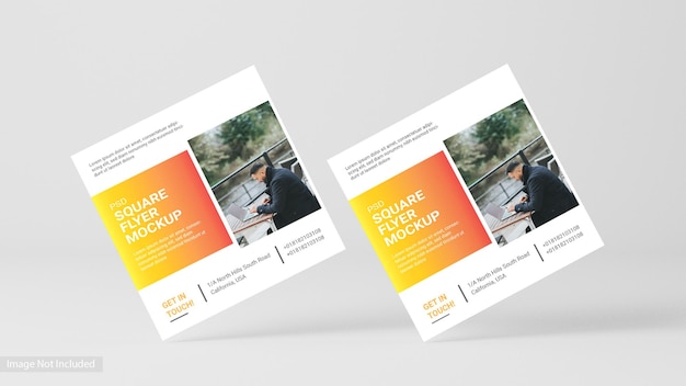 Modèle de dépliant PSD Square