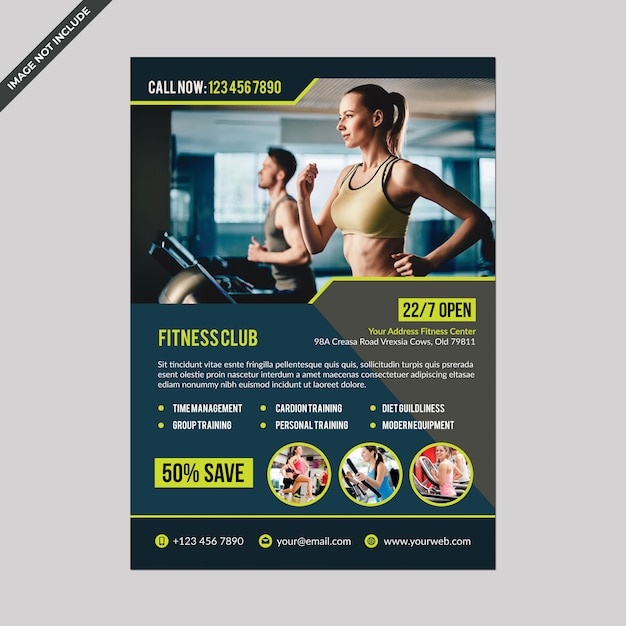 Modèle de dépliant de remise en forme
