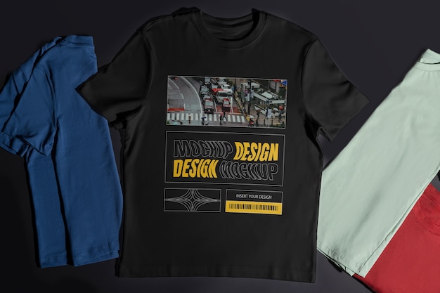 PSD modèle de design de sweatshirts et de t-shirts