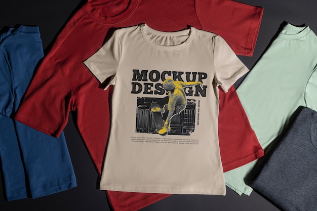 Modèle De Design De Sweatshirts Et De T-shirts