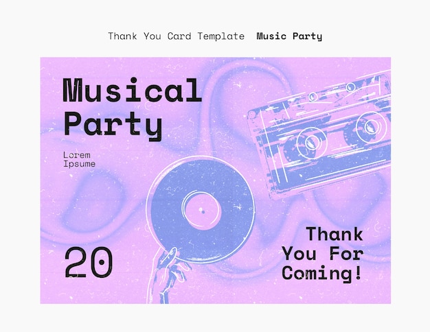 Modèle de divertissement de fête musicale