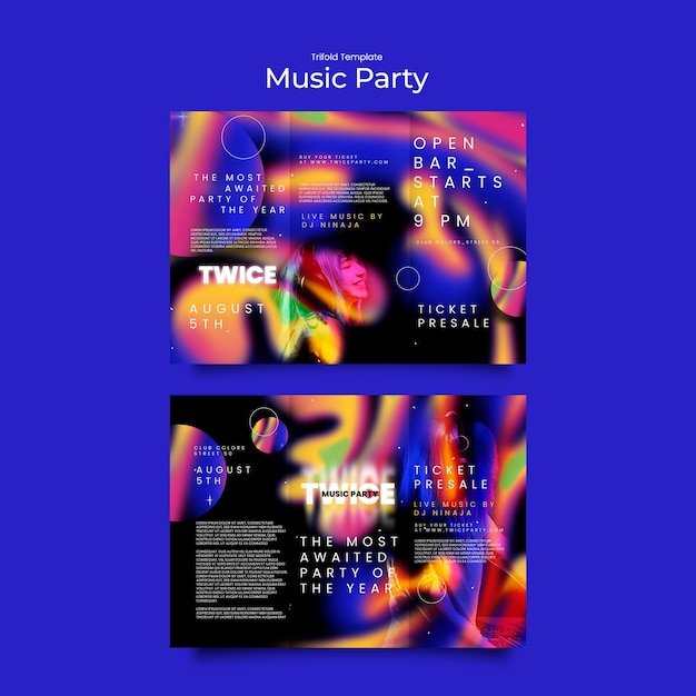 Modèle de divertissement de fête musicale