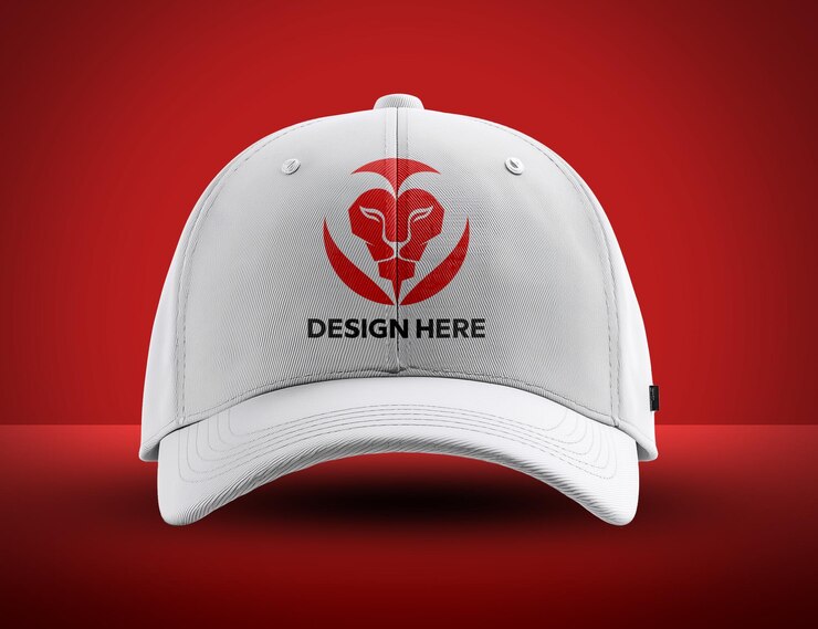 PSD modèle du logo du chapeau blanc