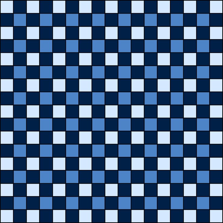 PSD modèle d'échiquier bleu pour les arrière-plans et les dessins